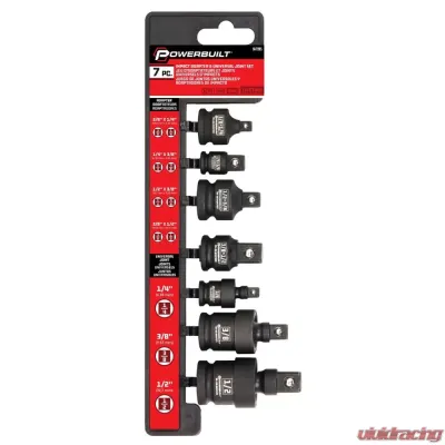 PowerBuilt 7-Piece Impact Universal Joint And Adapter Set - 647095