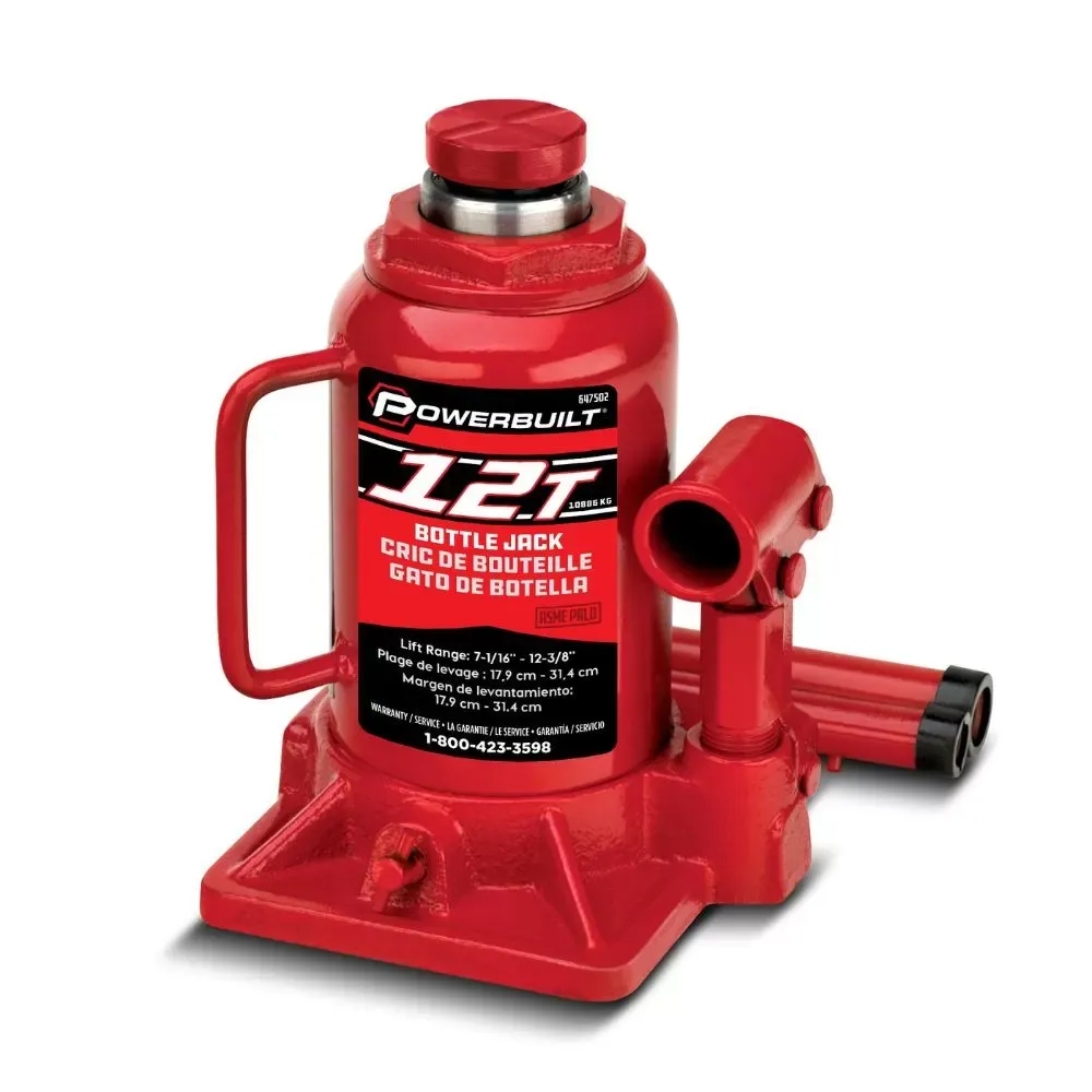 PowerBuilt 12 -Ton Shorty Bottle Jack - 647502