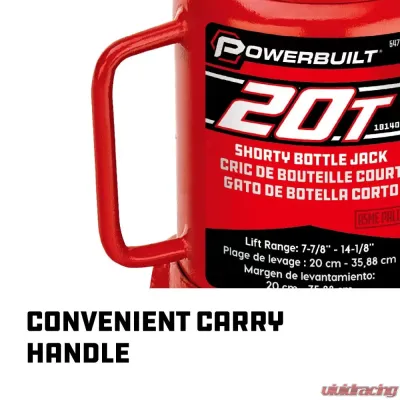PowerBuilt 20-Ton Shorty Bottle Jack - 647504
