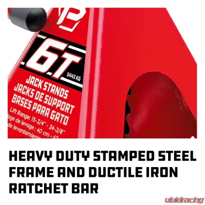 PowerBuilt 2-Piece 6-Ton (12,000 Pounds) Jack Stands - 647511