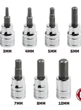 PowerBuilt 7-Piece 3/8-Inch Drive Metric Hex Bit Socket Set                                     - 648663 - Image 2