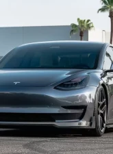 VR Aero Gloss Carbon Fiber Front Lip Spoiler Tesla Model 3                                     - VR-TSLM3-600 - Image 15