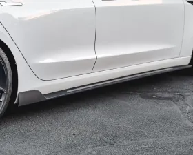 VR Aero Matte Carbon Fiber Side Skirts Tesla Model 3 2018+