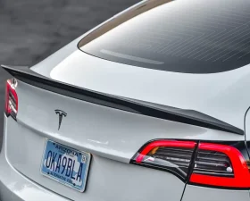 VR Aero Matte Carbon Fiber Trunk Spoiler Tesla Model 3