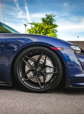 VR Aero Carbon Fiber Front Lip Spoiler Porsche Taycan Turbo | Turbo S                                     - VR-9J1-605 - Image 5