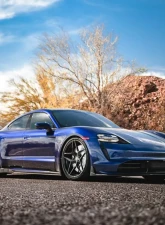 VR Aero Carbon Fiber Front Lip Spoiler Porsche Taycan Turbo | Turbo S                                     - VR-9J1-605 - Image 6