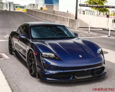 VR Aero Carbon Fiber Front Lip Spoiler Porsche Taycan Turbo | Turbo S - VR-9J1-605