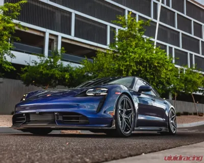 VR Aero Carbon Fiber Front Lip Spoiler Porsche Taycan Turbo | Turbo S - VR-9J1-605