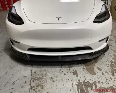 VR Aero Carbon Fiber Front Lip Tesla Model Y - VR-TSLMY-600