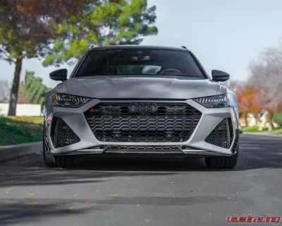 VR Aero Carbon Fiber Front Lip Spoiler Audi RS6 Avant C8 2019-2025 - VR-RS6-600