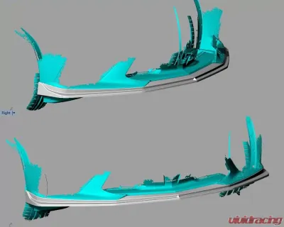 VR Aero Carbon Fiber Front Lip Spoiler Chevrolet Corvette C8 - VR-C8-600