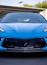 VR Aero Carbon Fiber Front Lip Spoiler Chevrolet Corvette C8                                     - VR-C8-600 - Image 4