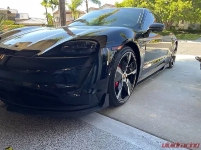 VR Aero Carbon Fiber Front Lip Spoiler Porsche Taycan Turbo | Turbo S - VR-9J1-605