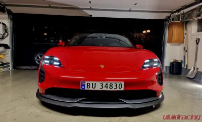 VR Aero Carbon Fiber Front Lip Spoiler Porsche Taycan Turbo | Turbo S - VR-9J1-605