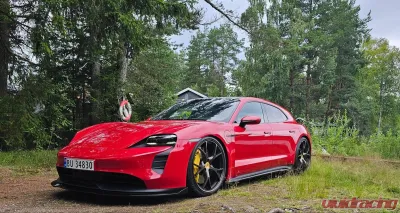 VR Aero Carbon Fiber Front Lip Spoiler Porsche Taycan Turbo | Turbo S - VR-9J1-605