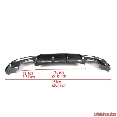 VR Aero Carbon Fiber Rear Diffuser V2 BMW 3 Series F34 M Sport GT Gran Turismo 2014-2018 - VR-F34MSPORTGT-611