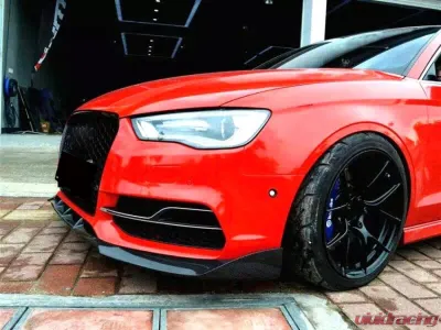 VR Aero Carbon Fiber Front Lip Spoiler Audi S3 | A3 Sline Sedan 2014-2016 - VR-A3S3-601