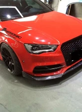 VR Aero Carbon Fiber Front Lip Spoiler Audi S3 | A3 Sline Sedan 2014-2016                                     - VR-A3S3-601 - Image 9
