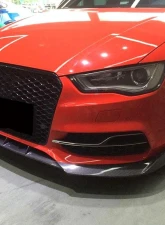 VR Aero Carbon Fiber Front Lip Spoiler Audi S3 | A3 Sline Sedan 2014-2016                                     - VR-A3S3-601 - Image 10