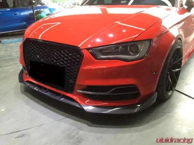 VR Aero Carbon Fiber Front Lip Spoiler Audi S3 | A3 Sline Sedan 2014-2016 - VR-A3S3-601