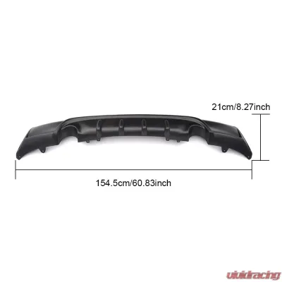 VR Aero FRP Black Matte Painted Rear Diffuser BMW 2 Series F22 M-Tech - VR-F22MT-610-1