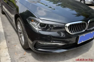 VR Aero Carbon Fiber Front Headlight Eyebrow Eyelid for BMW M5 5 Series G30/G31 Base/M Sport Sedan Wagon 2017-2020 - VR-G30G31F90-EYEL