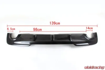 VR Aero Carbon Fiber Rear Diffuser V2 BMW 5 Series F10 M-Tech - VR-F10MT-615