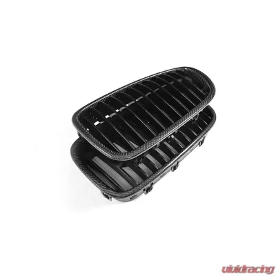 VR Aero Carbon Fiber+ABS Front Grill V2 BMW 5 Series  F10 | F18 - VR-F10F18-GRILL-1