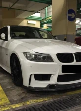 VR Aero Carbon Fiber Front Lip Spoiler BMW 3-Series E90 LCI JC 1M Style 2005-2013                                     - VR-E90-600 - Image 8