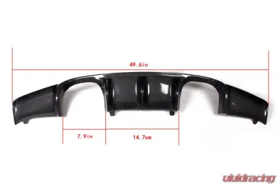 VR Aero Carbon Fiber Rear Diffuser V3 BMW 3 Series E92 M3 - VR-E92M3-613
