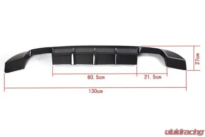 VR Aero Carbon Fiber Rear Diffuser Spoiler BMW 3 Series E92 | E93 M Sport 2-Door 2007-2012 - VR-E92E93MS-610