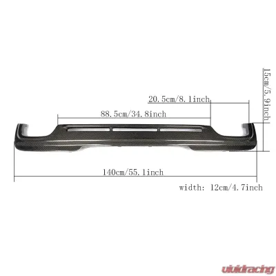 VR Aero Carbon Fiber Rear Diffuser BMW 5 Series F10 M-Tech - VR-F10MT-617
