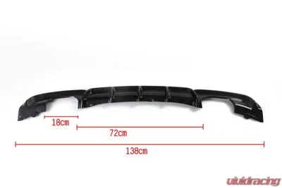 VR Aero Carbon Fiber Rear Diffuser V3 BMW 3 Series F30 M-Tech - VR-F30MT-612