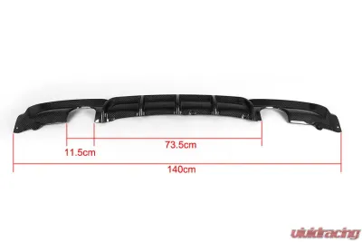 VR Aero Carbon Fiber Rear Diffuser V4 BMW 3 Series F30 M-Tech - VR-F30MT-613
