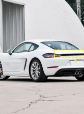 VR Aero Carbon Fiber Rear GT Style Wing Spoiler Porsche 981 Cayman GT4 Coupe 2015-2019                                     - VR-981CAYGT4-611 - Image 11