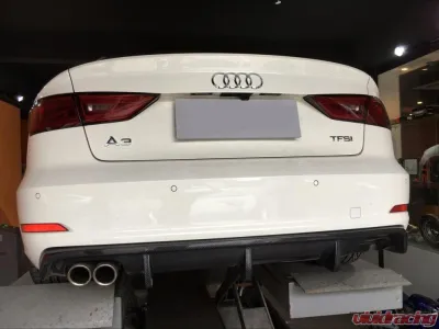 VR Aero Carbon Fiber Rear Diffuser Audi A3 Base Sedan 2014-2016 - VR-A3-639
