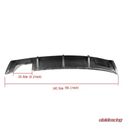 VR Aero Carbon Fiber Rear Diffuser Audi A3 Base Sedan 2014-2016 - VR-A3-639