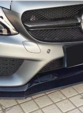 VR Aero Carbon Fiber Front Lip Spoiler V3 Mercedes C Class W205 C205 A205 Sport C43 AMG Coupe 2015-2019                                     - VR-C43-600 - Image 2