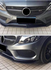 VR Aero Carbon Fiber Front Lip Spoiler V3 Mercedes C Class W205 C205 A205 Sport C43 AMG Coupe 2015-2019                                     - VR-C43-600 - Image 3