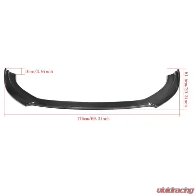 VR Aero Carbon Fiber Front Lip Spoiler Audi A3 Base Sedan 2014-2016 - VR-A3-669