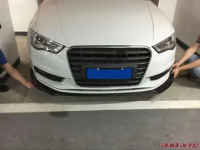 VR Aero Carbon Fiber Front Lip Spoiler Audi A3 Base Sedan 2014-2016 - VR-A3-669