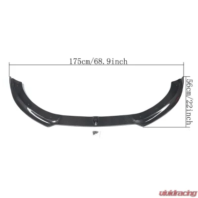 VR Aero Carbon Fiber Front Lip Spoiler Audi TT MK2 8J Coupe Convertible 2008-2010 - VR-TT-600