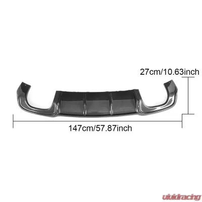 VR Aero Carbon Fiber Rear Diffuser Audi S3 | A3 Sline Sedan 2017-2020 - VR-A3S3-648
