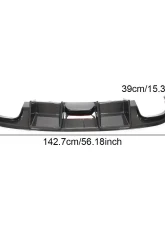 VR Aero Carbon Fiber Rear Diffuser w/ LED light Audi S4 Sedan 2008-2012                                     - VR-S4-611 - Image 13