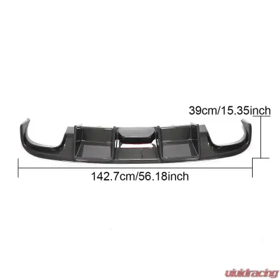 VR Aero Carbon Fiber Rear Diffuser w/ LED light Audi S4 Sedan 2008-2012 - VR-S4-611