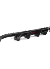 VR Aero Carbon Fiber Rear Diffuser w/ LED light Audi S4 Sedan 2008-2012                                     - VR-S4-611 - Image 6