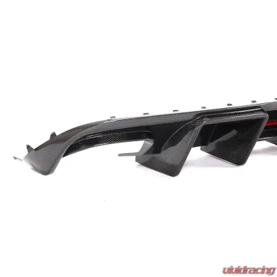 VR Aero Carbon Fiber Rear Diffuser w/ LED light Audi S4 Sedan 2008-2012 - VR-S4-611