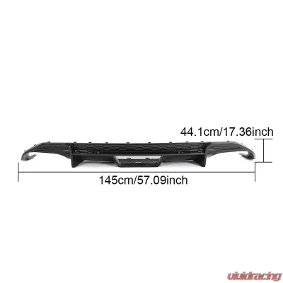 VR Aero Carbon Fiber Rear Diffuser Audi S3 2021-2022 - VR-S3-612