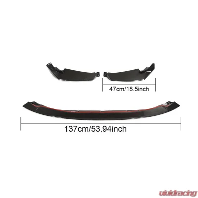 VR Aero Carbon Fiber Front Bumper Lip Spoiler BMW M3 G80 | M4 G82 G83 - VR-M3M4-601-1