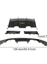 VR Aero Carbon Fiber Rear Diffuser V2 BMW M3 | M4 | F80 | F82 | F83                                     - VR-M3M4-F80F82F83-612 - Image 14